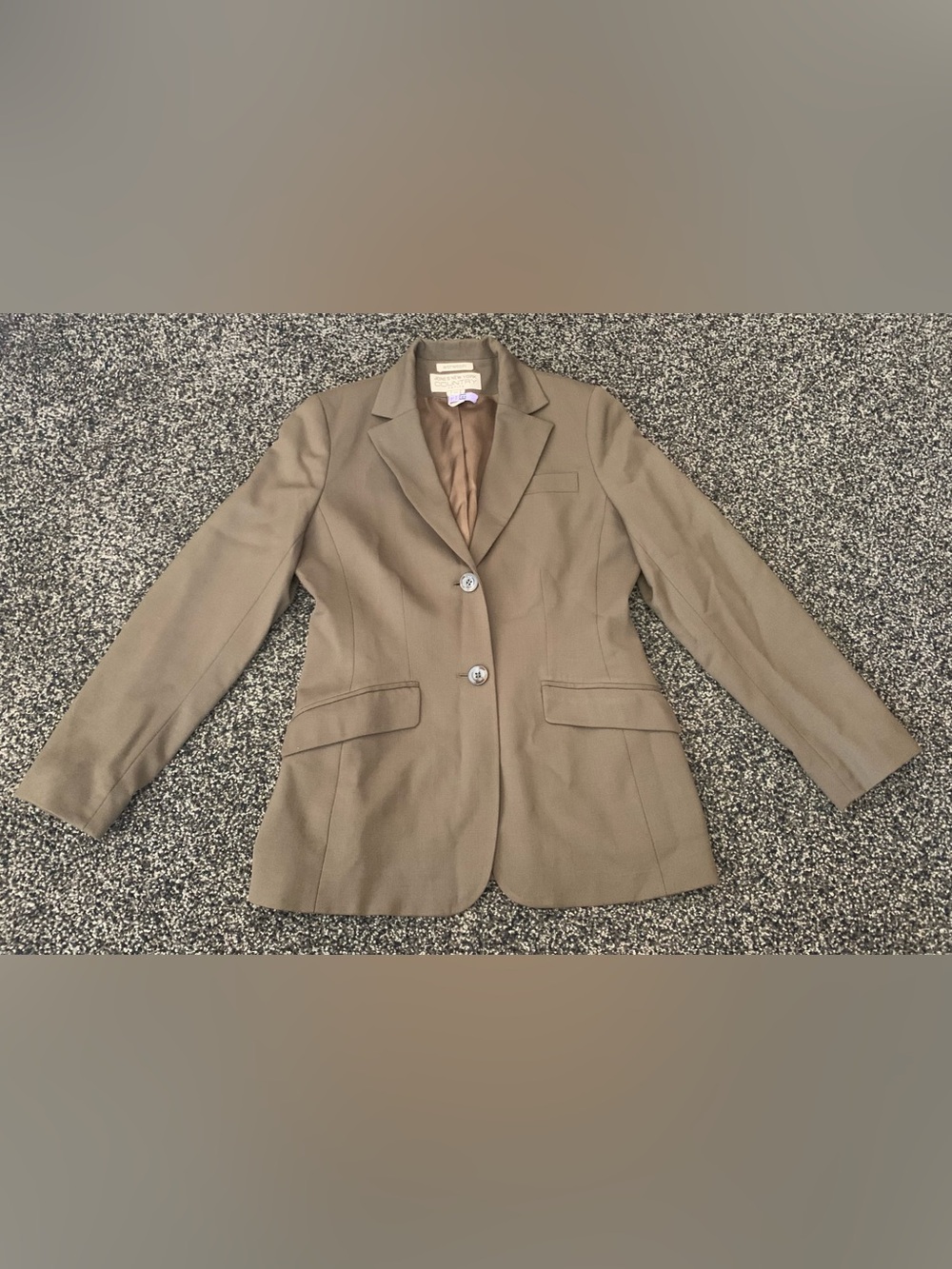 3 for $30 ⚡️Jones New York Taupe/Brown/Tan/Camel Tailored Stretch Blazer size 2P